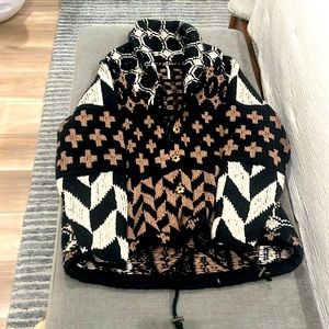 Free People Bright Optimistic Cardi in black and brown … size XS